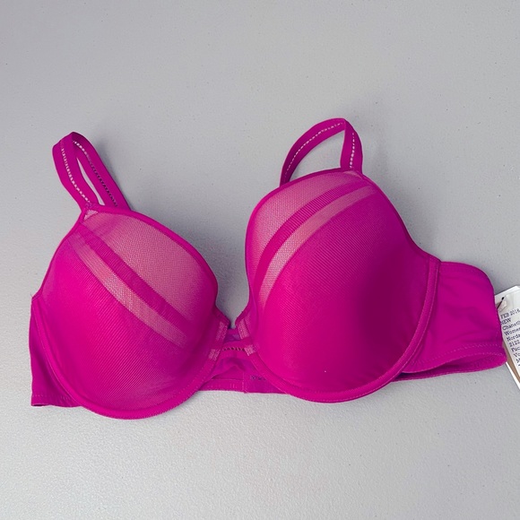 CHANTELLE BRA Fuchsia US 38D Vous et Moi Underwire Plunge T-Shirt NWT